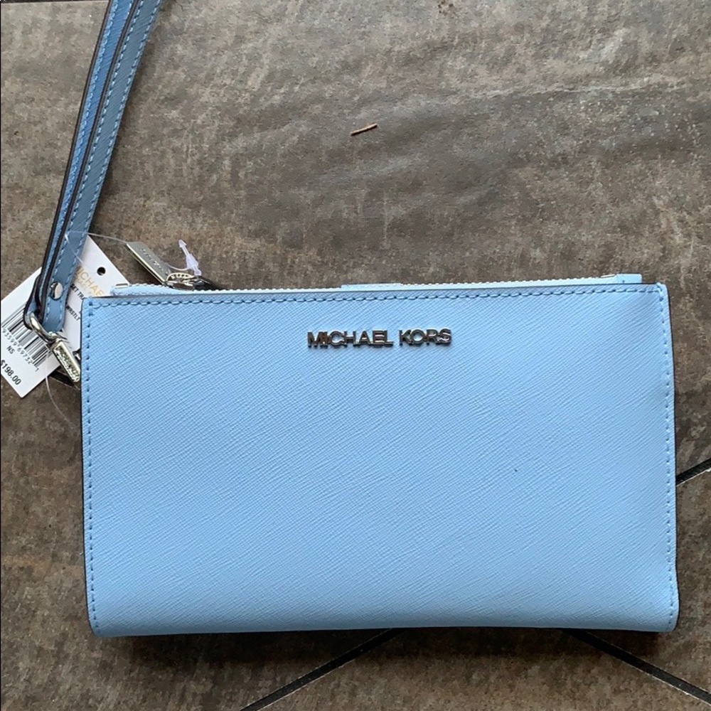 MICHAEL KORS LG DOUBLE ZIP WRISTLET Vista Blue